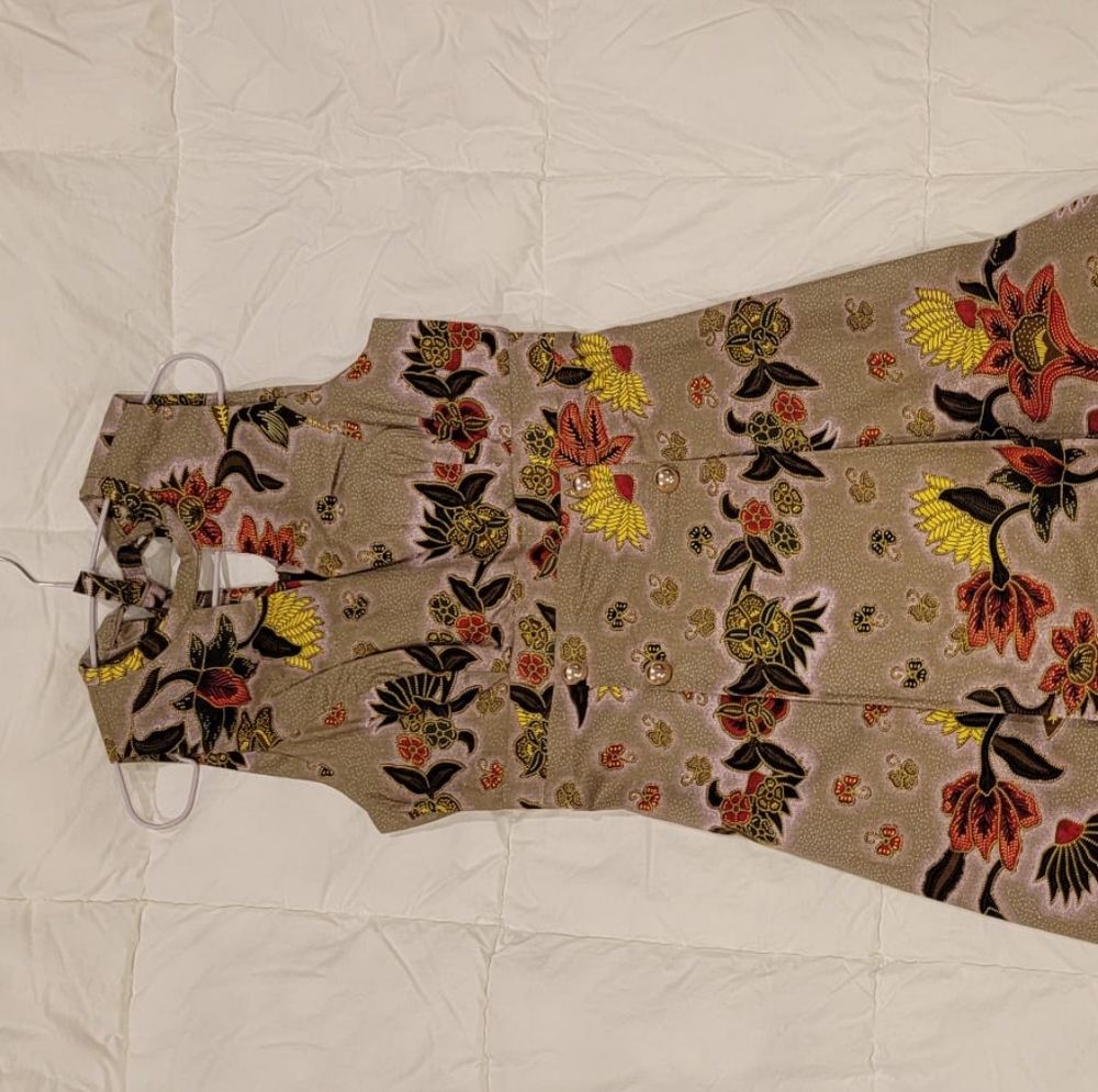 African print dress never used